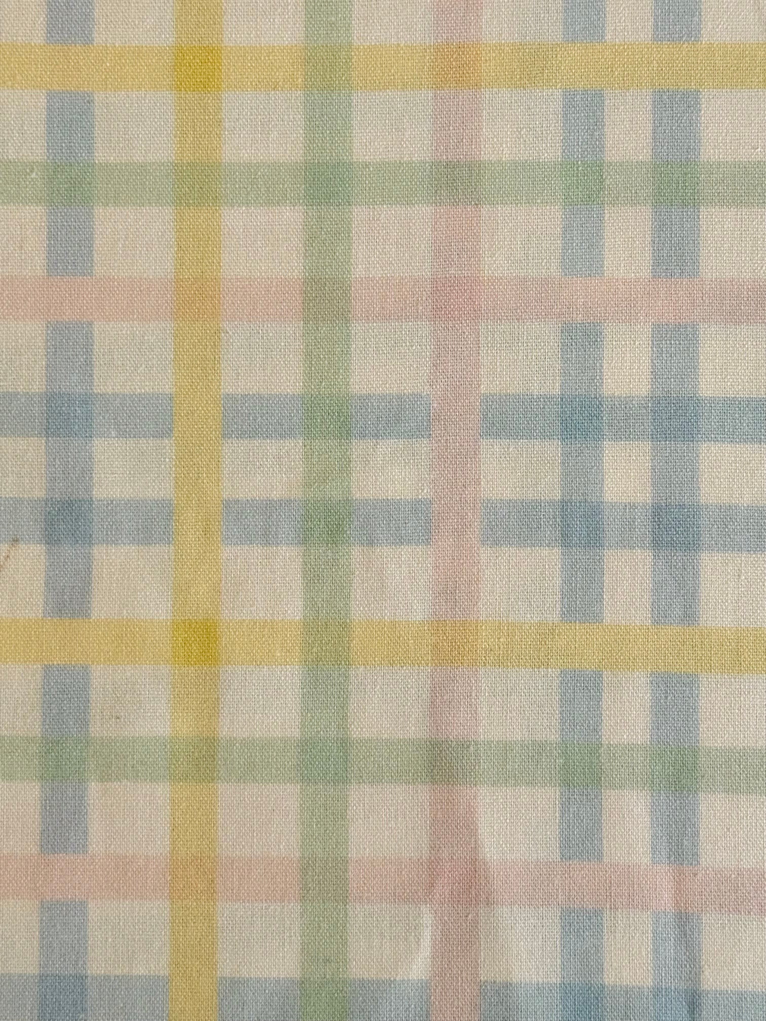 Pastel Checks Linen Viscose Blend