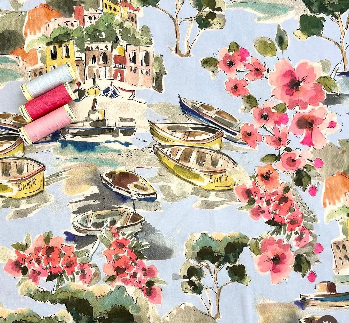 Life In Venice Cotton Marlie Lawn By Lady McElroy