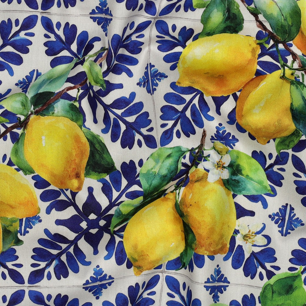 Amalfi Lemons Cotton Viscose Blend