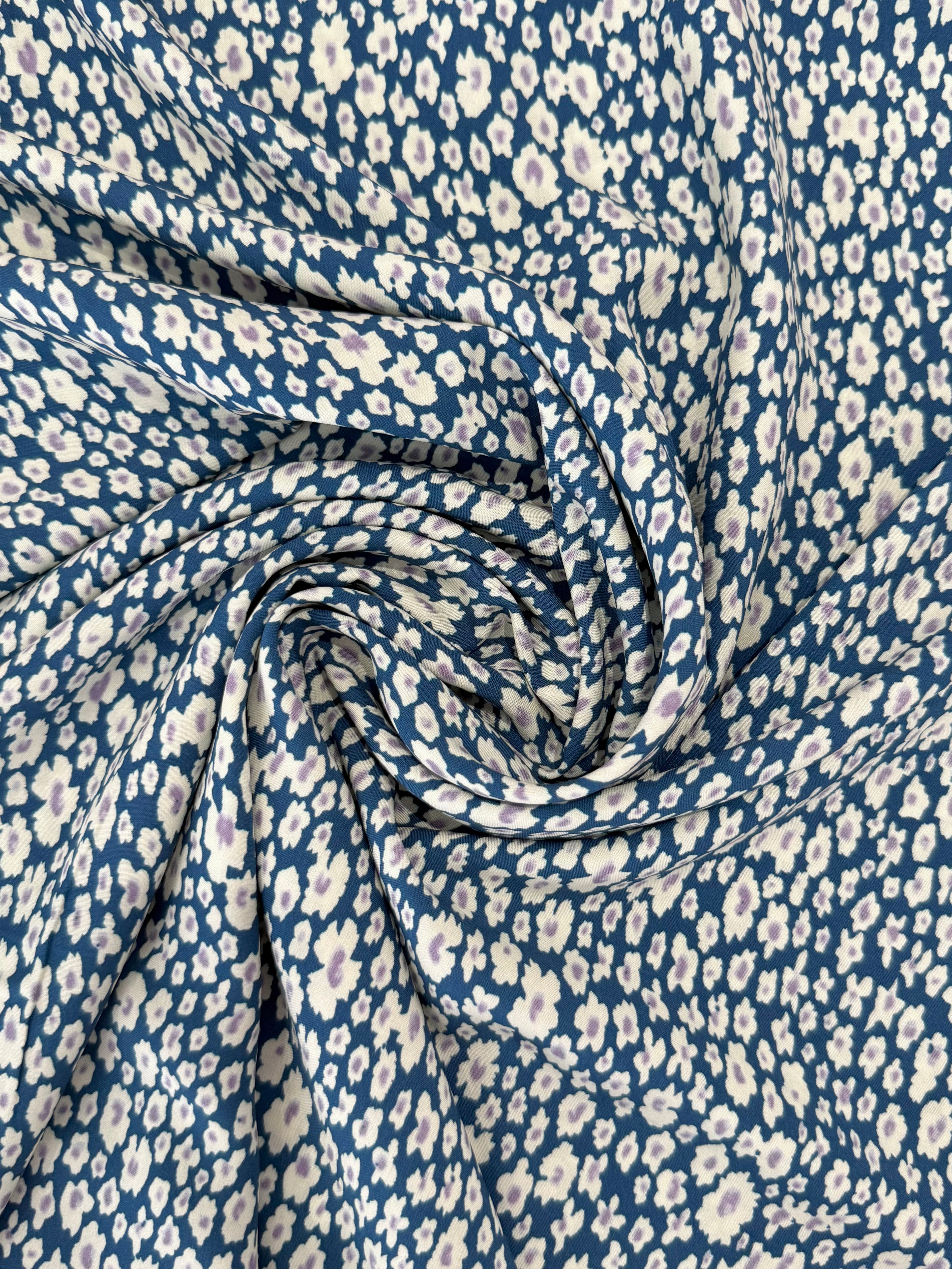 Wild Blossom Lyocell - Blue