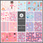 Dance Class Fine Stripe Pink MU-237-P By Makower UK