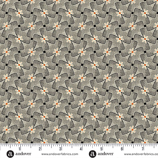 Nightfall - Whirly Gig Black A-10209-K By Andover Fabrics