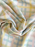 Pastel Checks Linen Viscose Blend