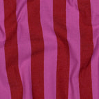 Red And Fuchsia Cotton Yarn Dyed Stripes