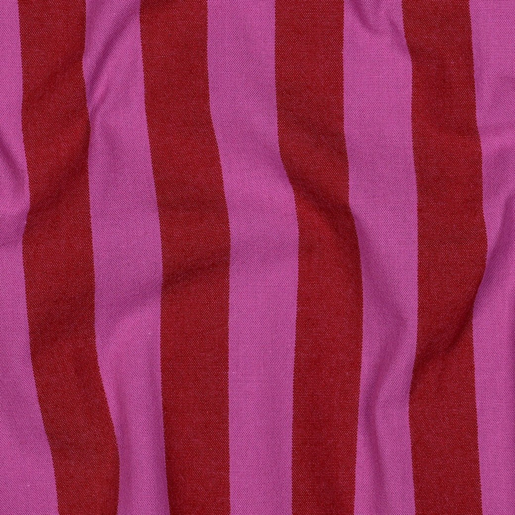 Red And Fuchsia Cotton Yarn Dyed Stripes