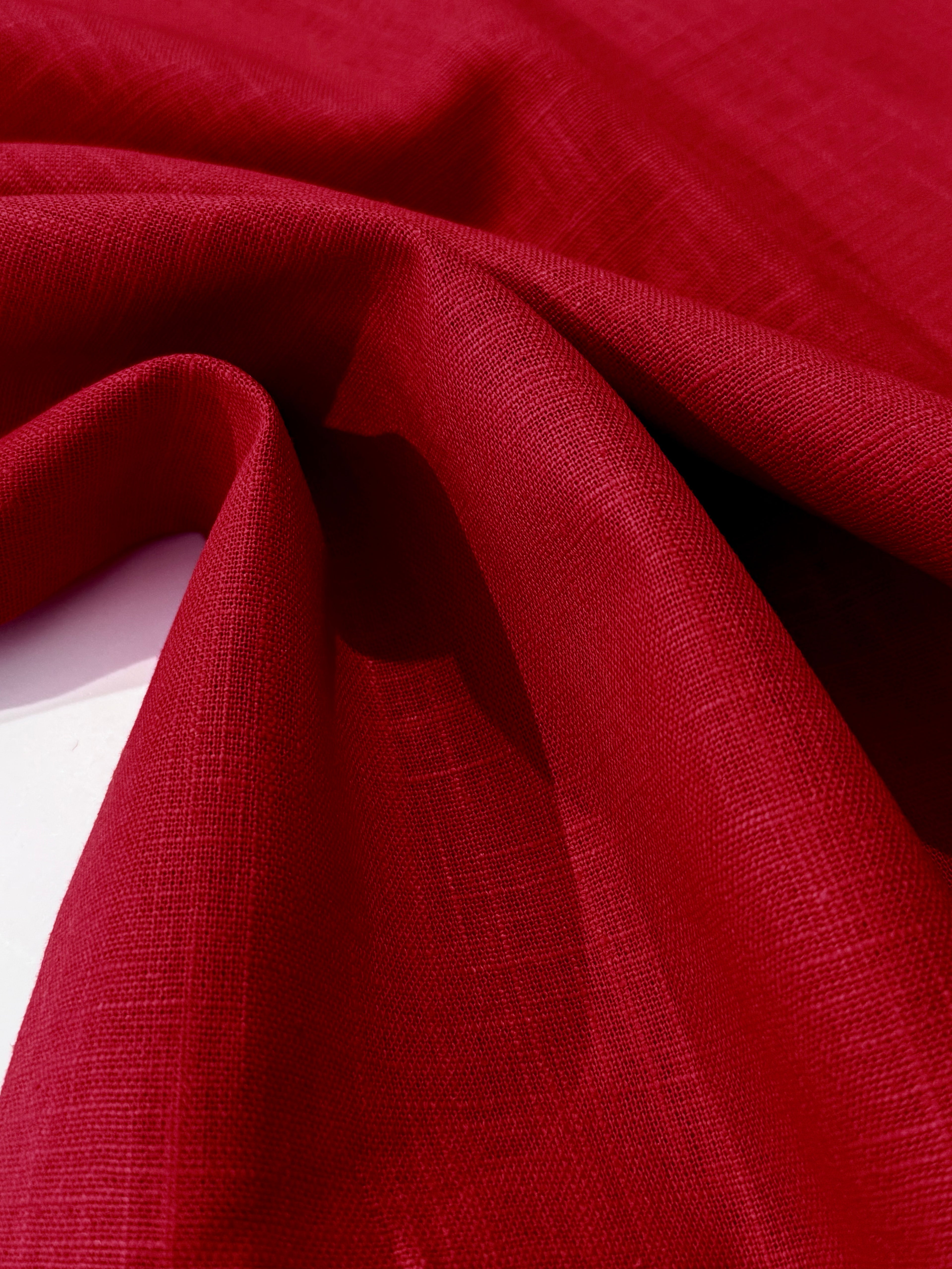 Ramie Cotton Blend - Ruby Red