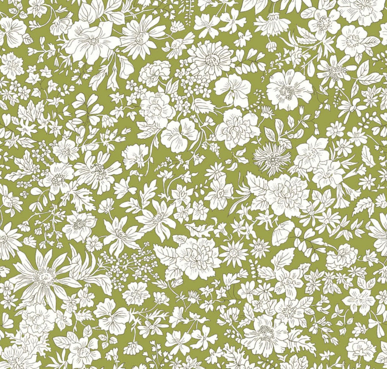 Emily Belle Lasenby Cotton Individual Fat Quarter By Liberty Fabrics - Caterpillar (Jewel Tones) 01666440 A