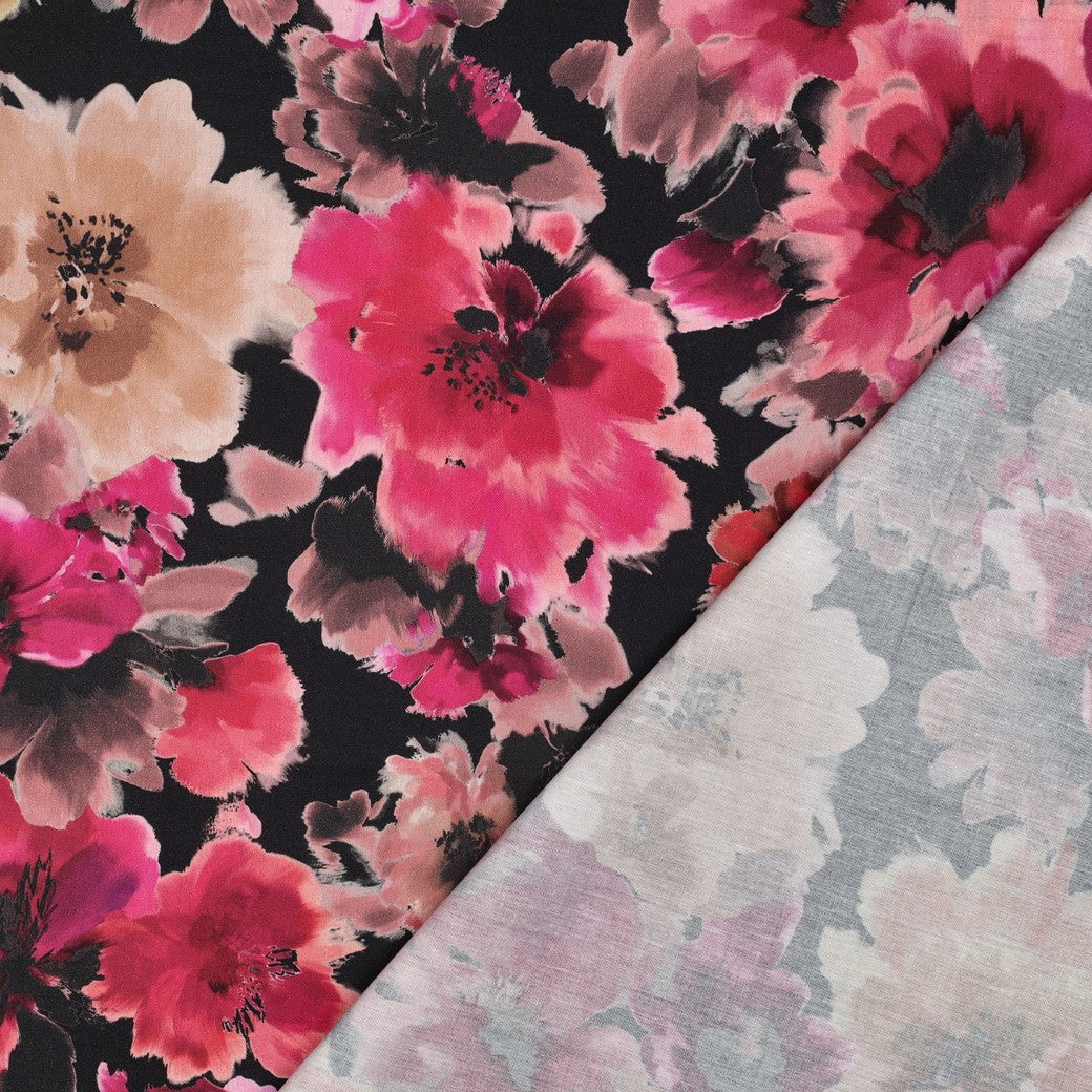 Paintbox Blooms Cotton Viscose Blend