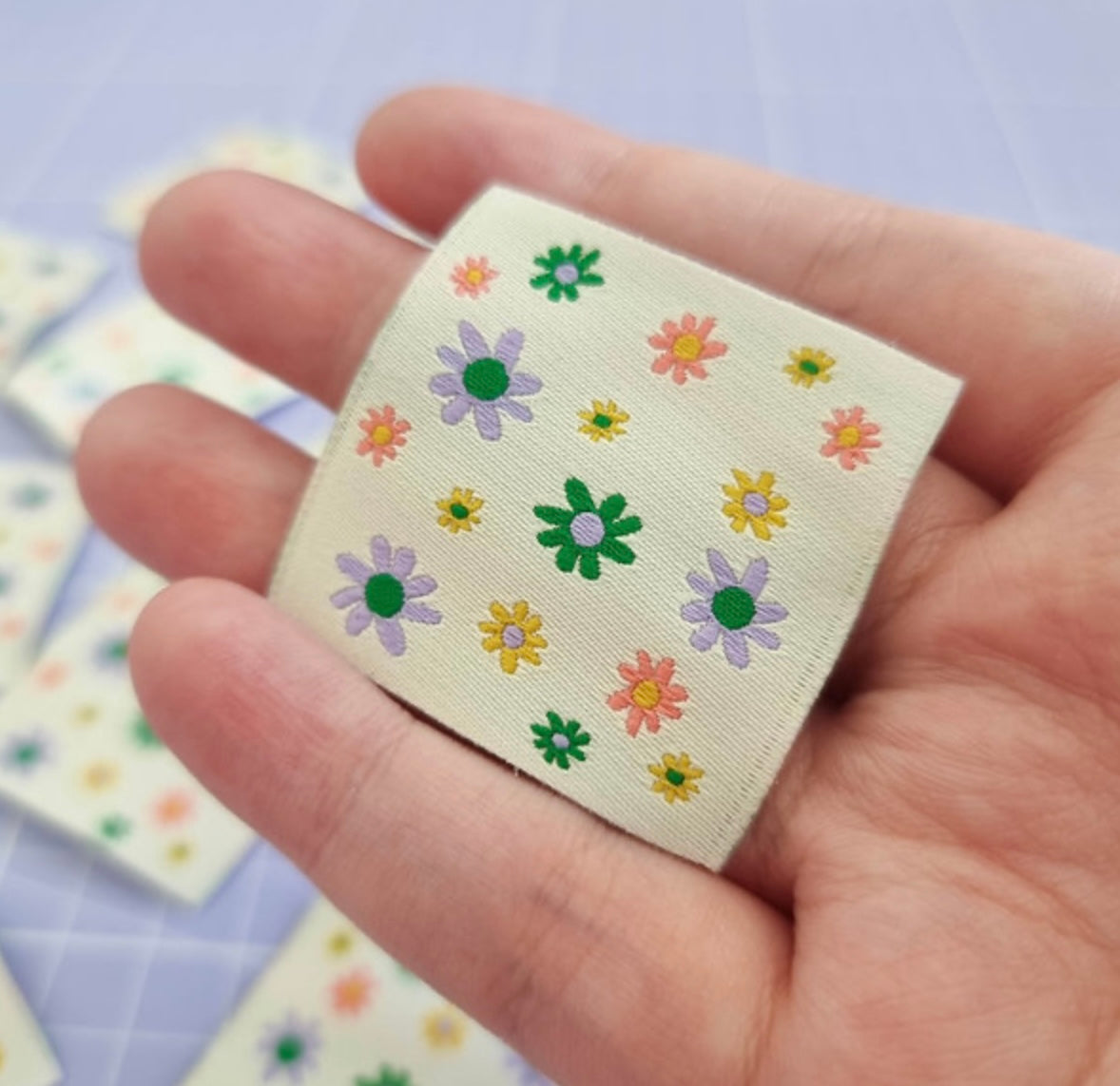 Sew Anonymous x 8 “Boho Flowers” Woven Labels