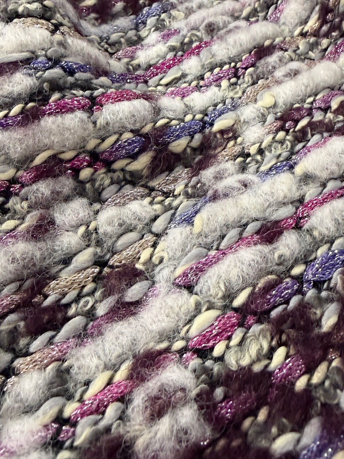 Damson Bouclé Tweed – Deadstock