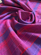 Fuchsia & Indigo Yarn Dyed Textured Check