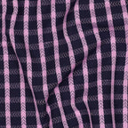 Navy Chevron Check Yarn Dyed Cotton