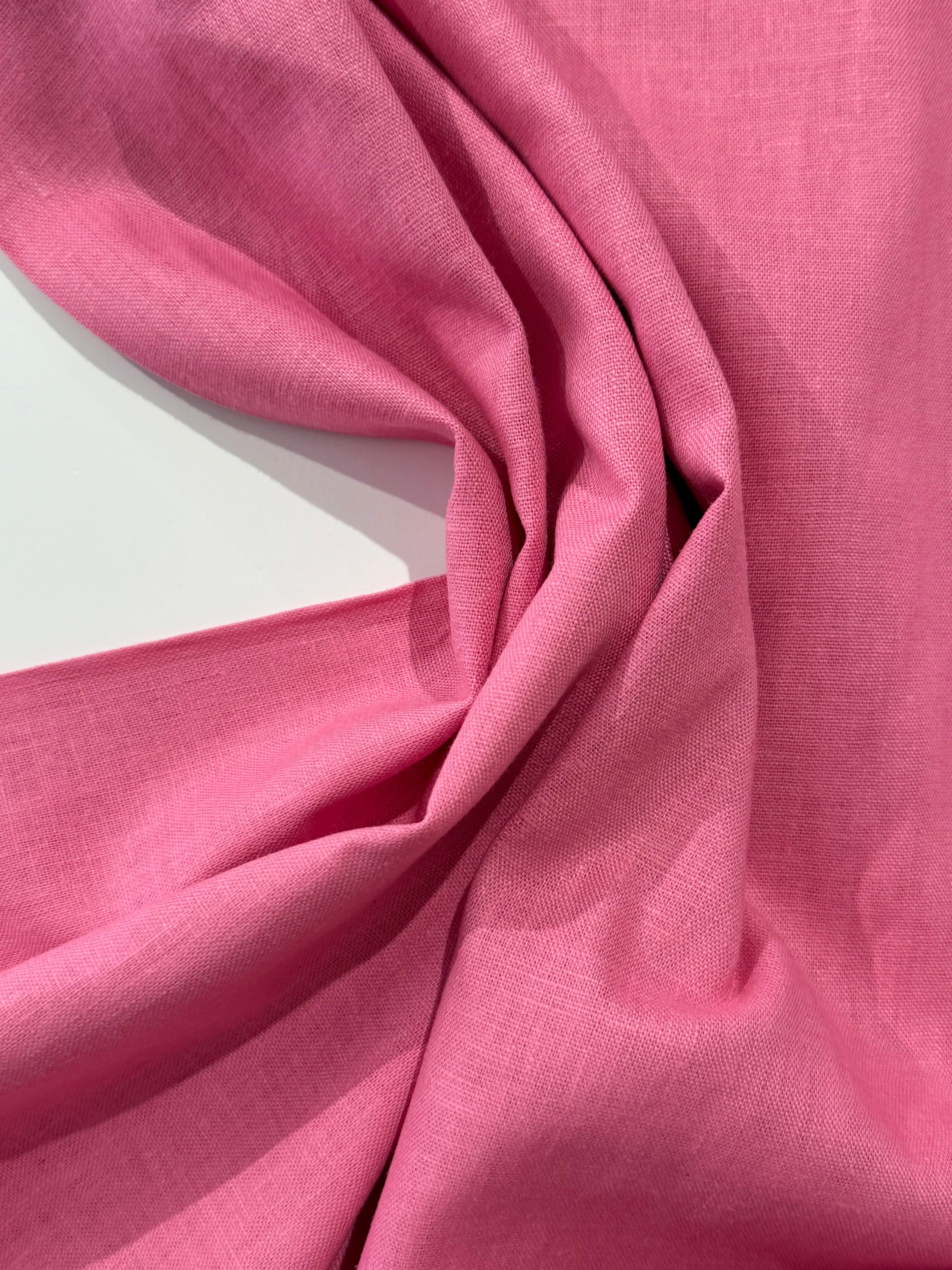Candy Pink Ex Designer Linen Viscose