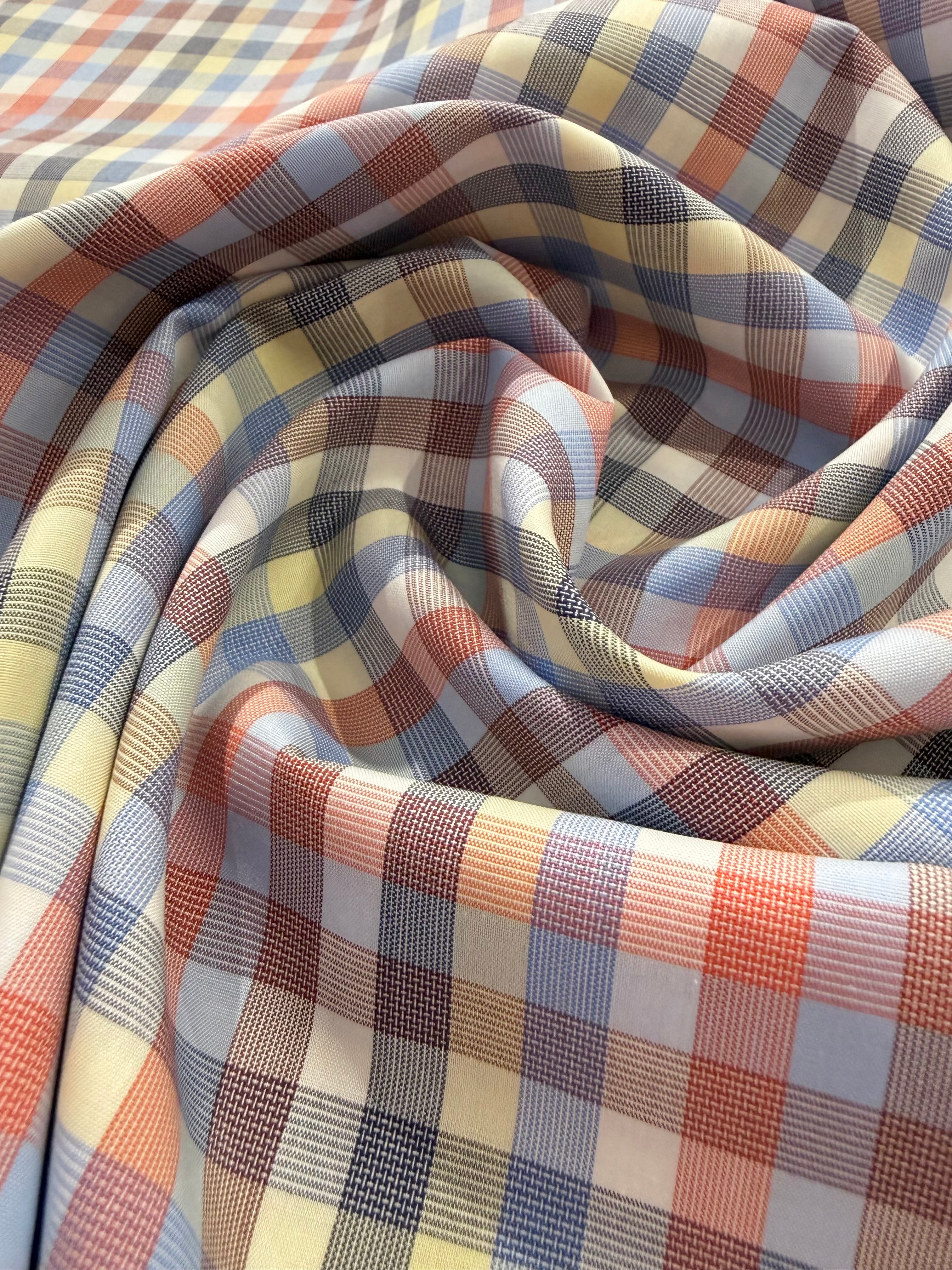 Ex Designer Deadstock Check Mate Supima Cotton