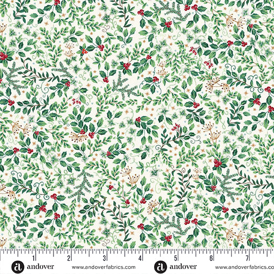 Evergreen Green MU234Q - Country Christmas By Makower UK