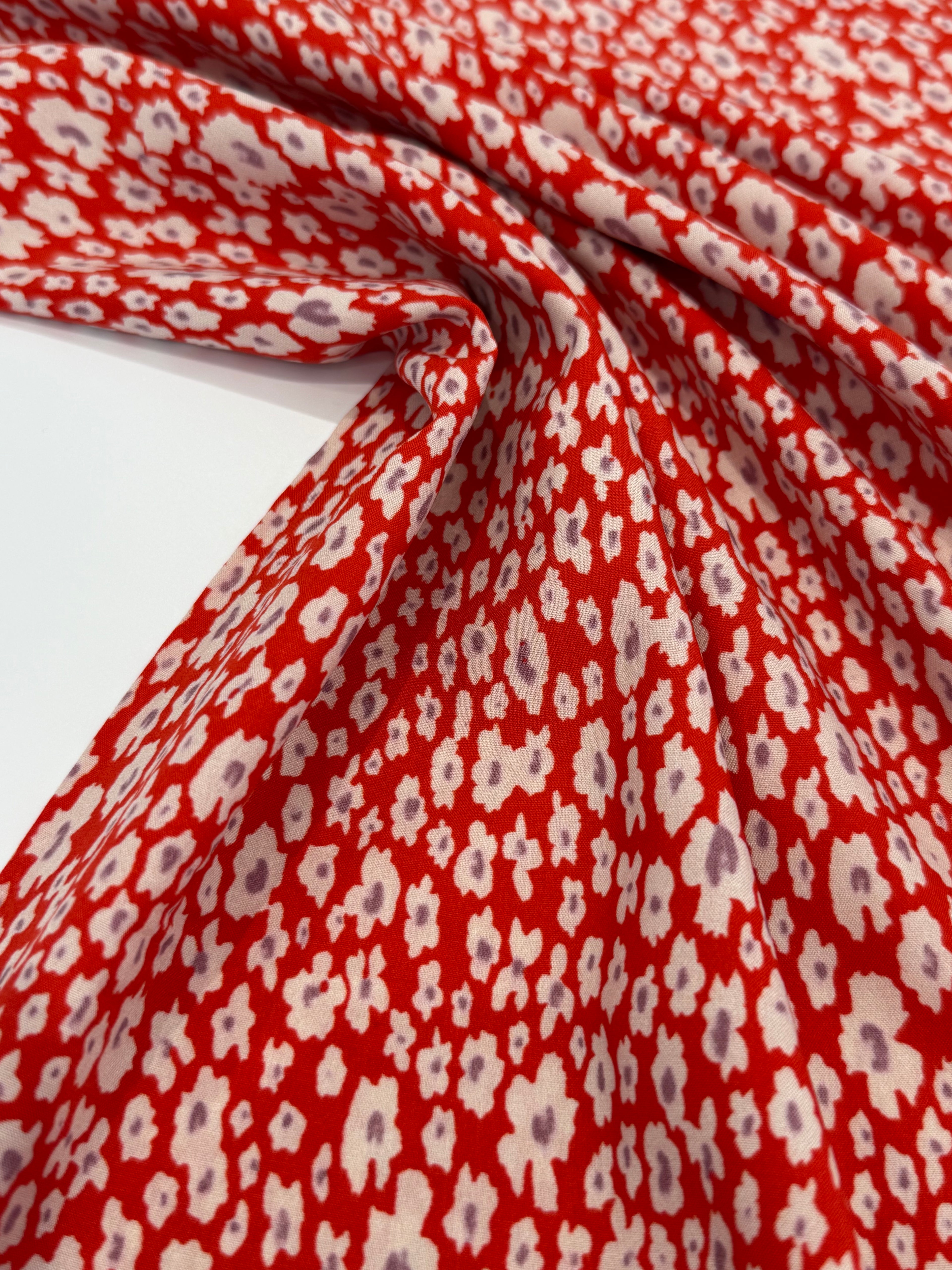 Wild Blossom Lyocell - Red