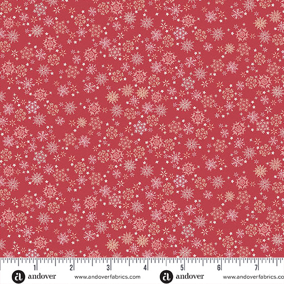 Frosty Red MU236R - Country Christmas By Makower UK