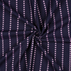 Navy Triangle Stripe Yarn Dyed Cotton