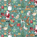 Friends Teal MU230T - Country Christmas By Makower UK