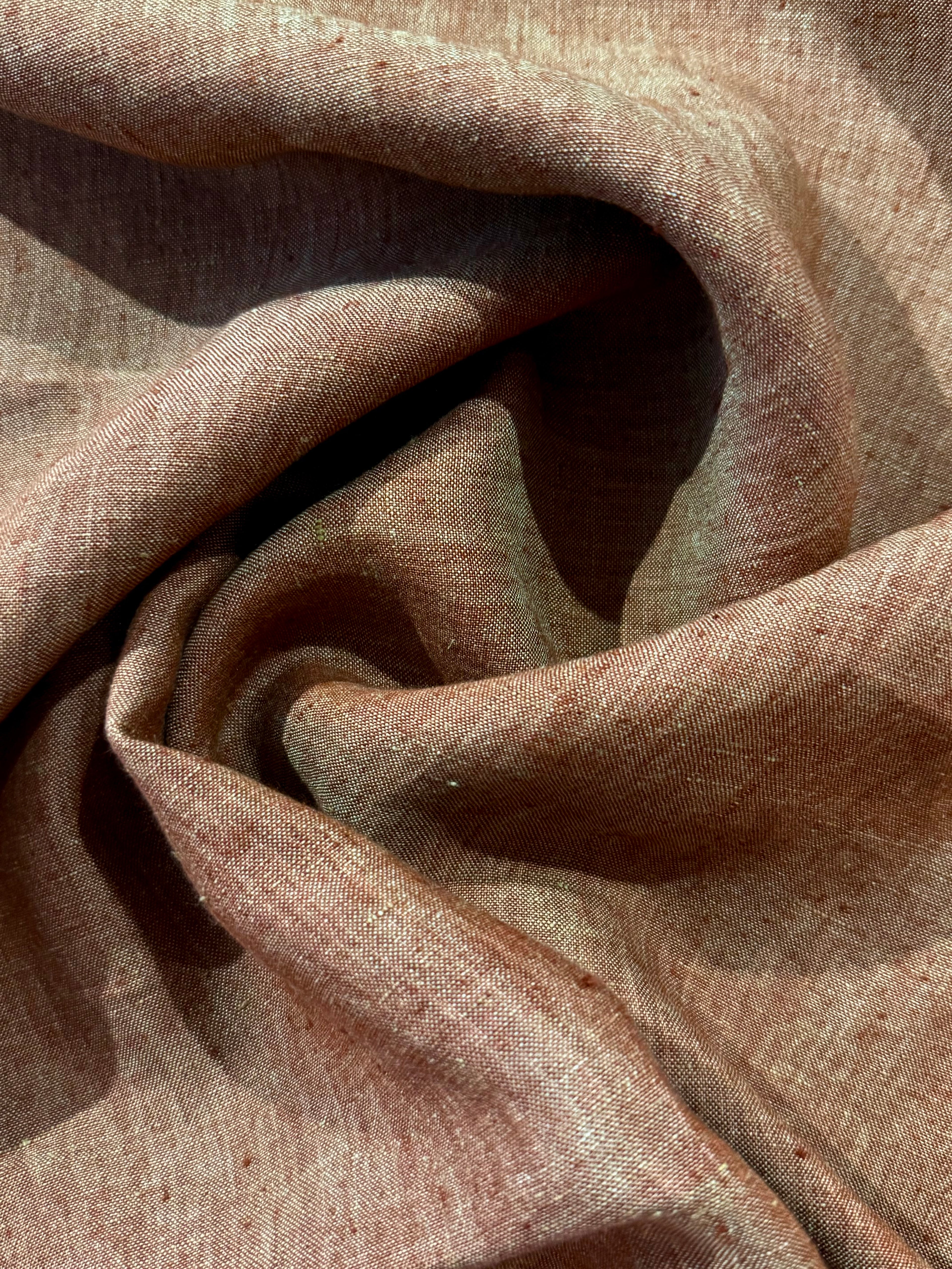 Sea-Drift Laundered Pure Linen - Apricot Glaze