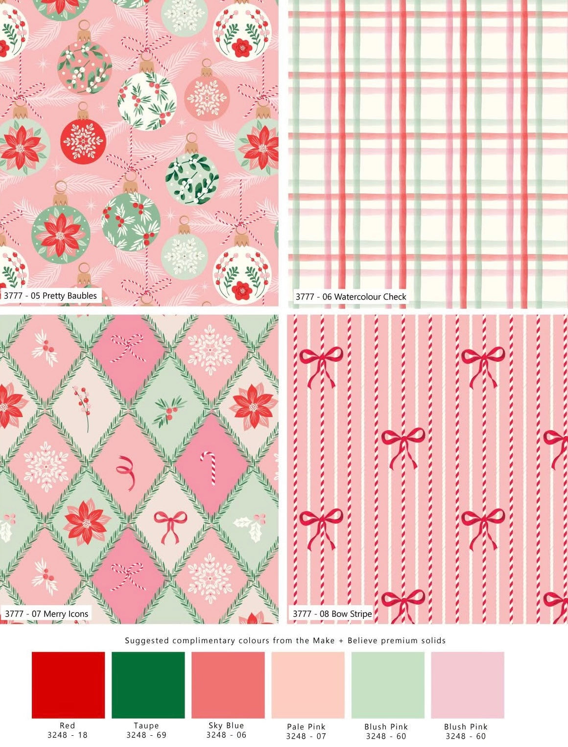 Baubles & Bows - Berries 3777-01 Individual Fat Quarter