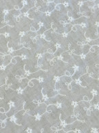 White Embroidered Cotton