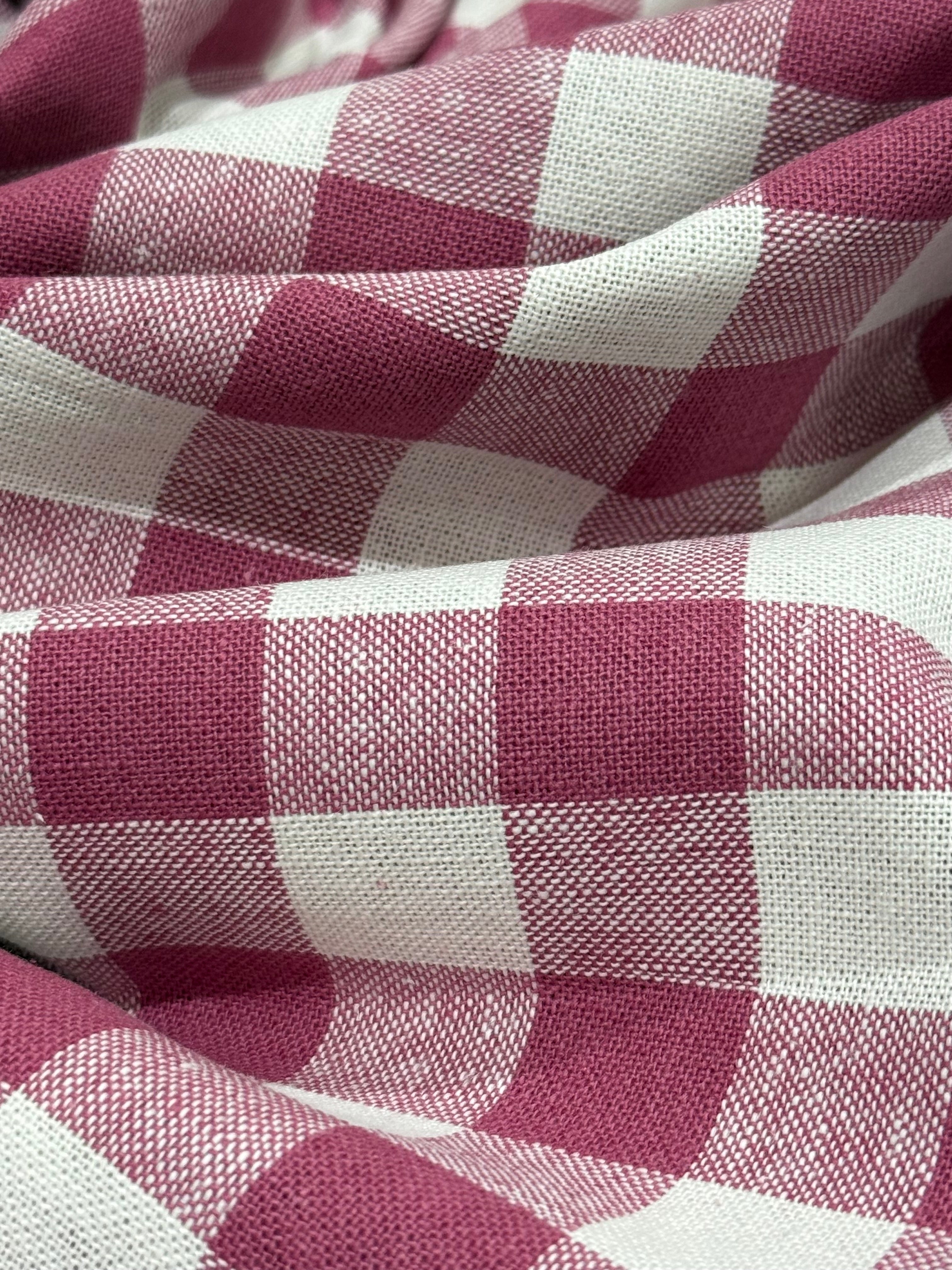 Mulberry Yarn Dyed Linen Cotton Blend Gingham Check