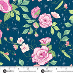 Fairytales Floral Blue 2/10248B by Tiffany Lauren for Andover Fabrics
