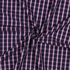 Navy Chevron Check Yarn Dyed Cotton