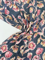 Vintage Blooms Viscose Satin - Mauve