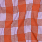 Lavender And Orange Cotton Yarn Dyed Check