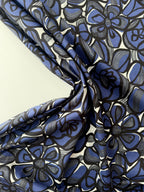 Indigo Bloom Pima Cotton Lawn ￼