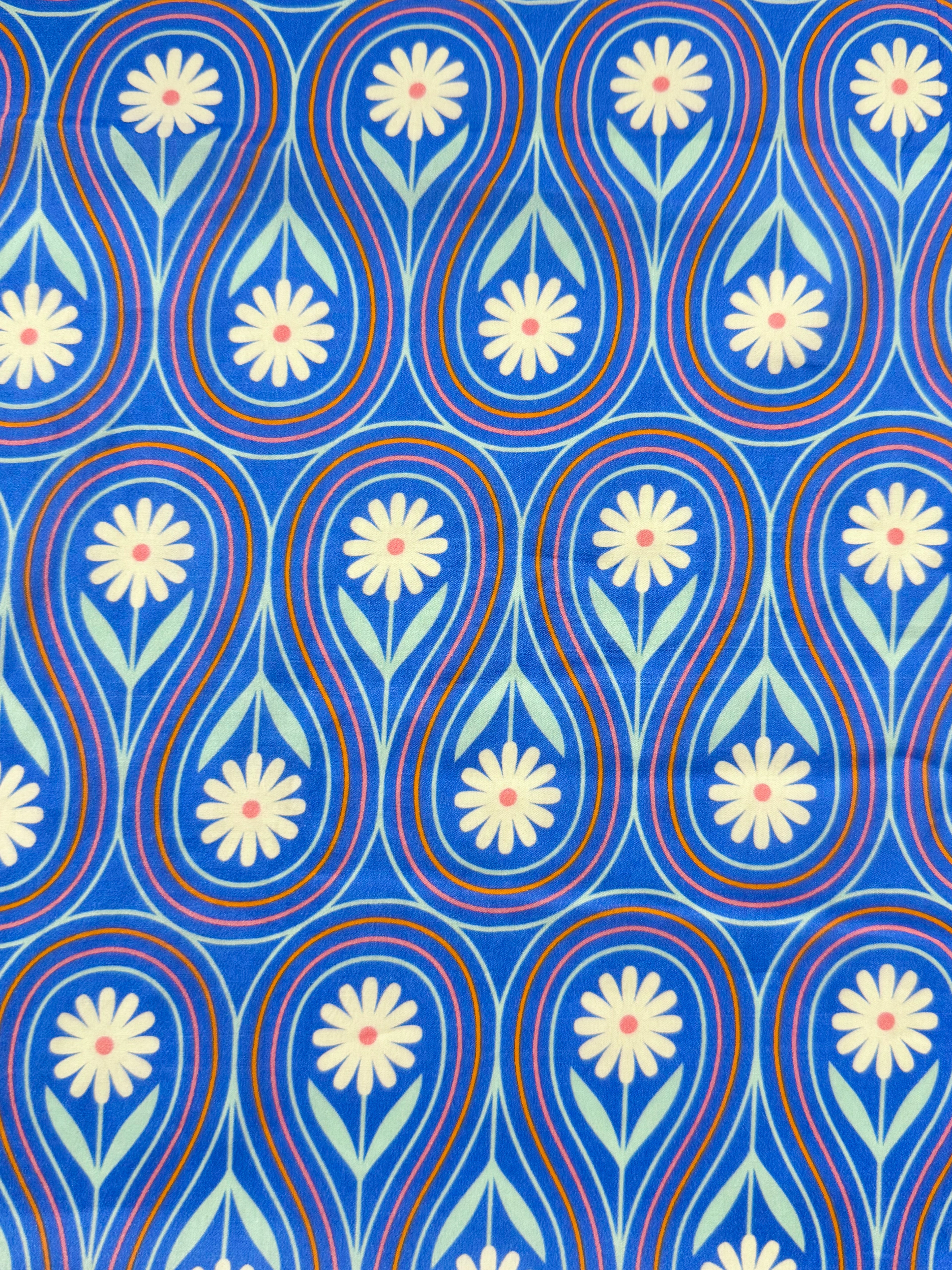 Peacock Daisy EXCLUSIVE - PURE 100% Organic Cotton By Lady McElroy