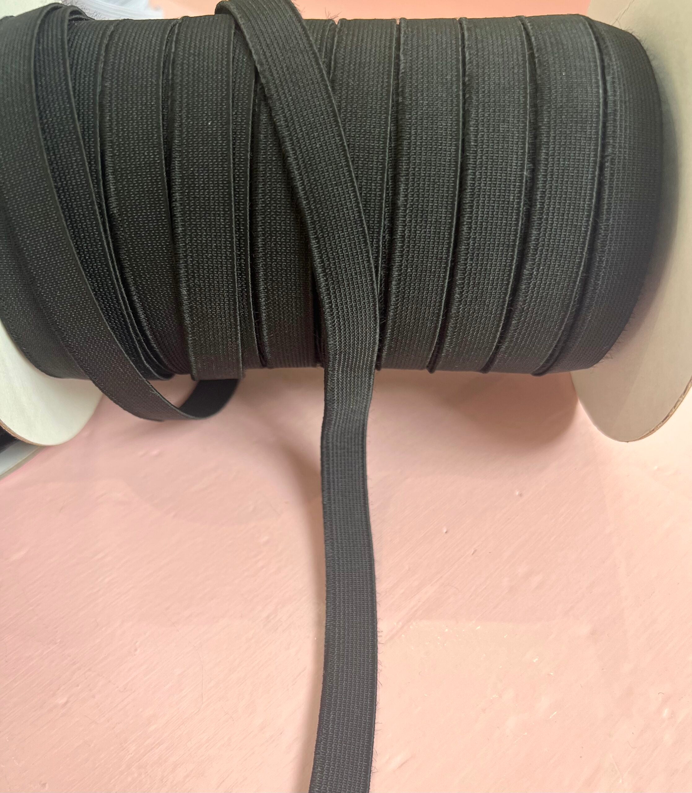 Black Woven Elastic 1.2 cm Wide