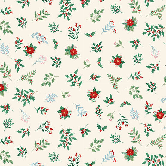 The Nutcracker - Foliage Cream MU-226-Q Individual Fat Quarter - By Makower UK
