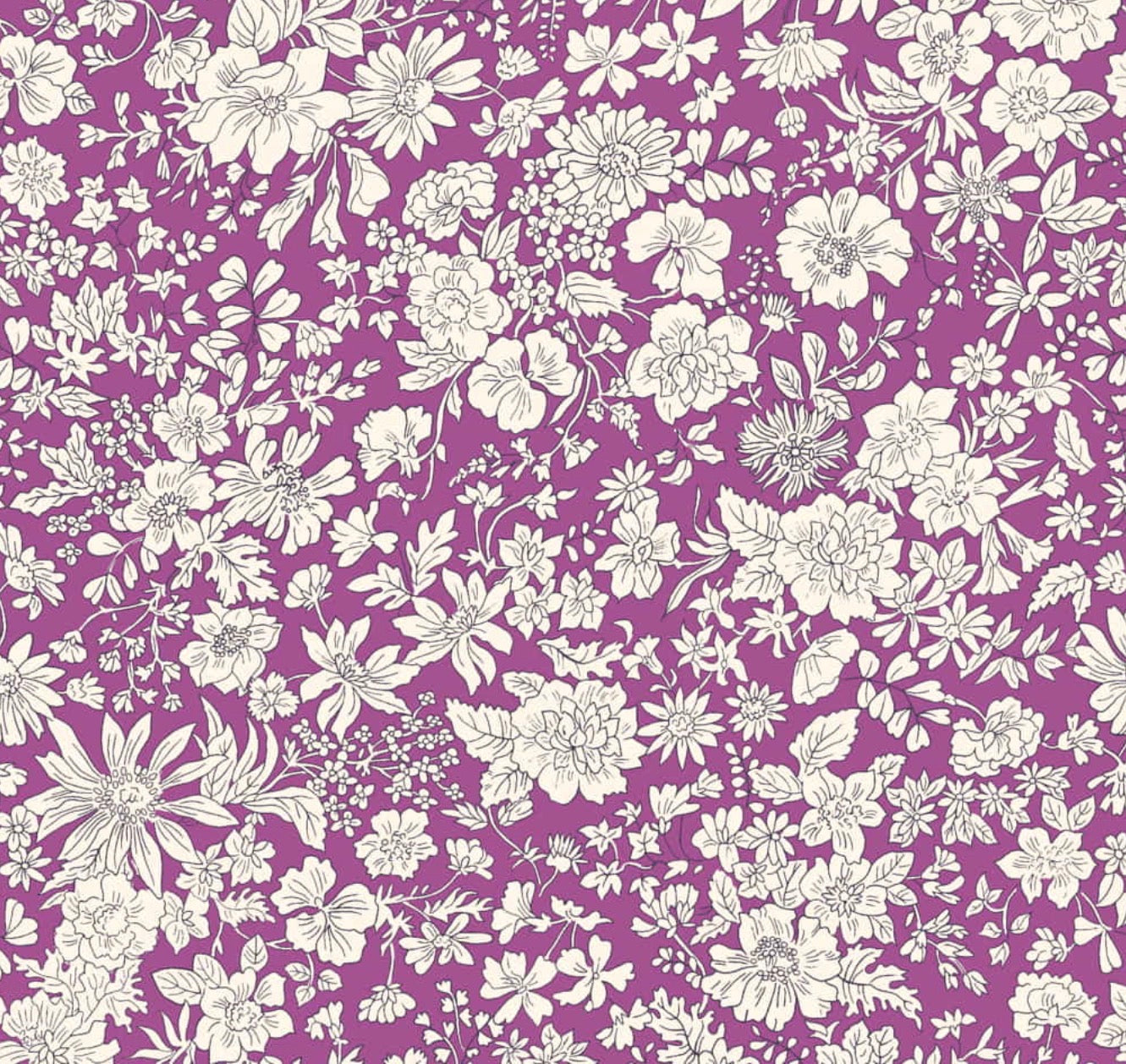 Emily Belle Lasenby Cotton Individual Fat Quarter By Liberty Fabrics - Crocus (Jewel Tones) 01666436 A