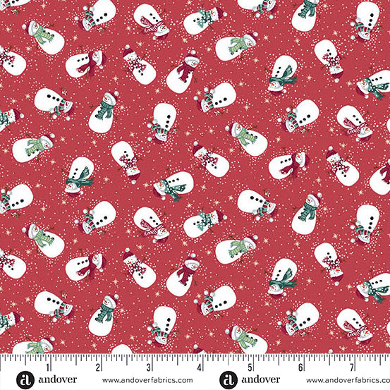 Snowman Red MU232R - Country Christmas By Makower UK