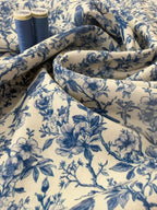 Delft Blue Viscose Linen Blend