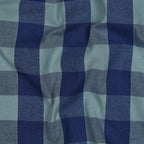 Blue And Green Cotton Yarn Dyed Check