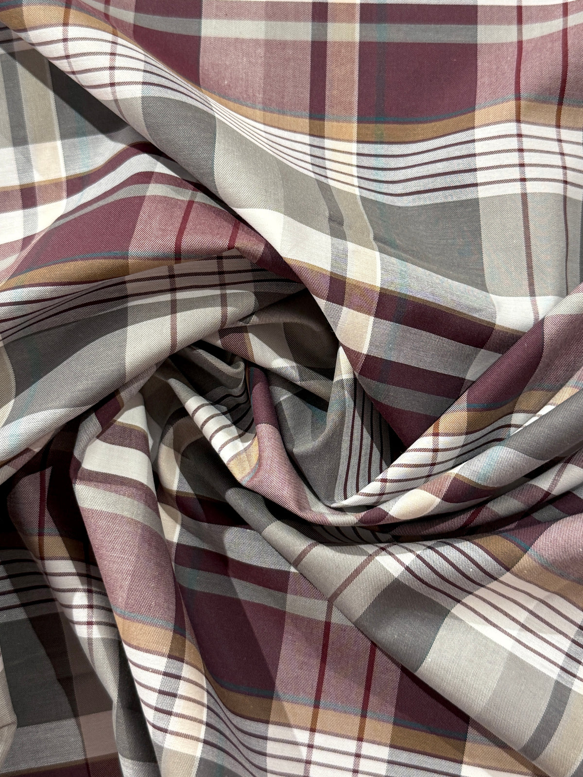 Berry Tartan Check Cotton