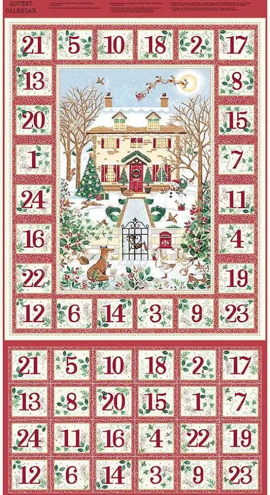 Country Christmas Advent Calendar By Makower UK