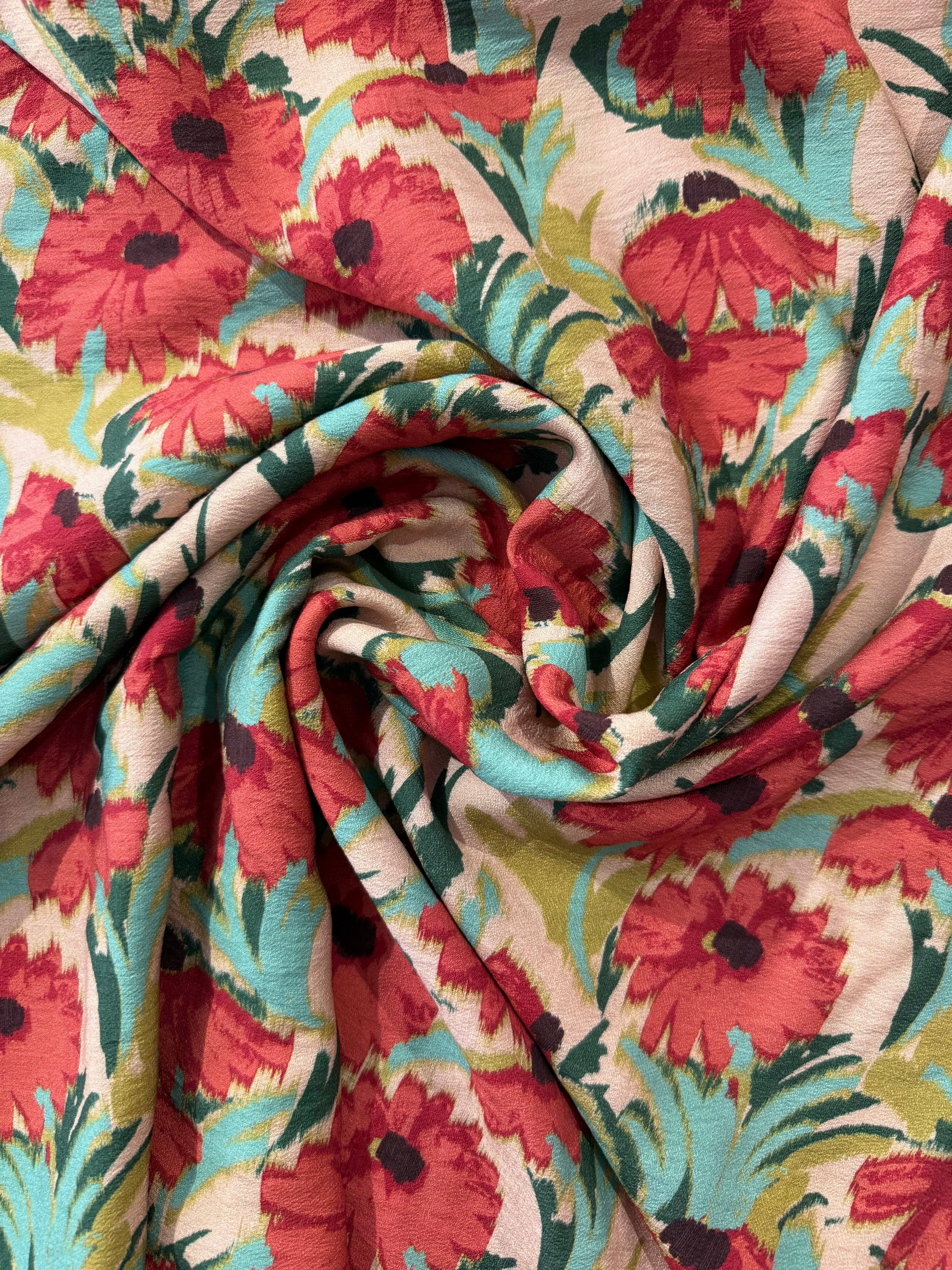 Petals In The Rain EcoVero™ Rayon/Linen Blend Crêpe By Lady McElroy