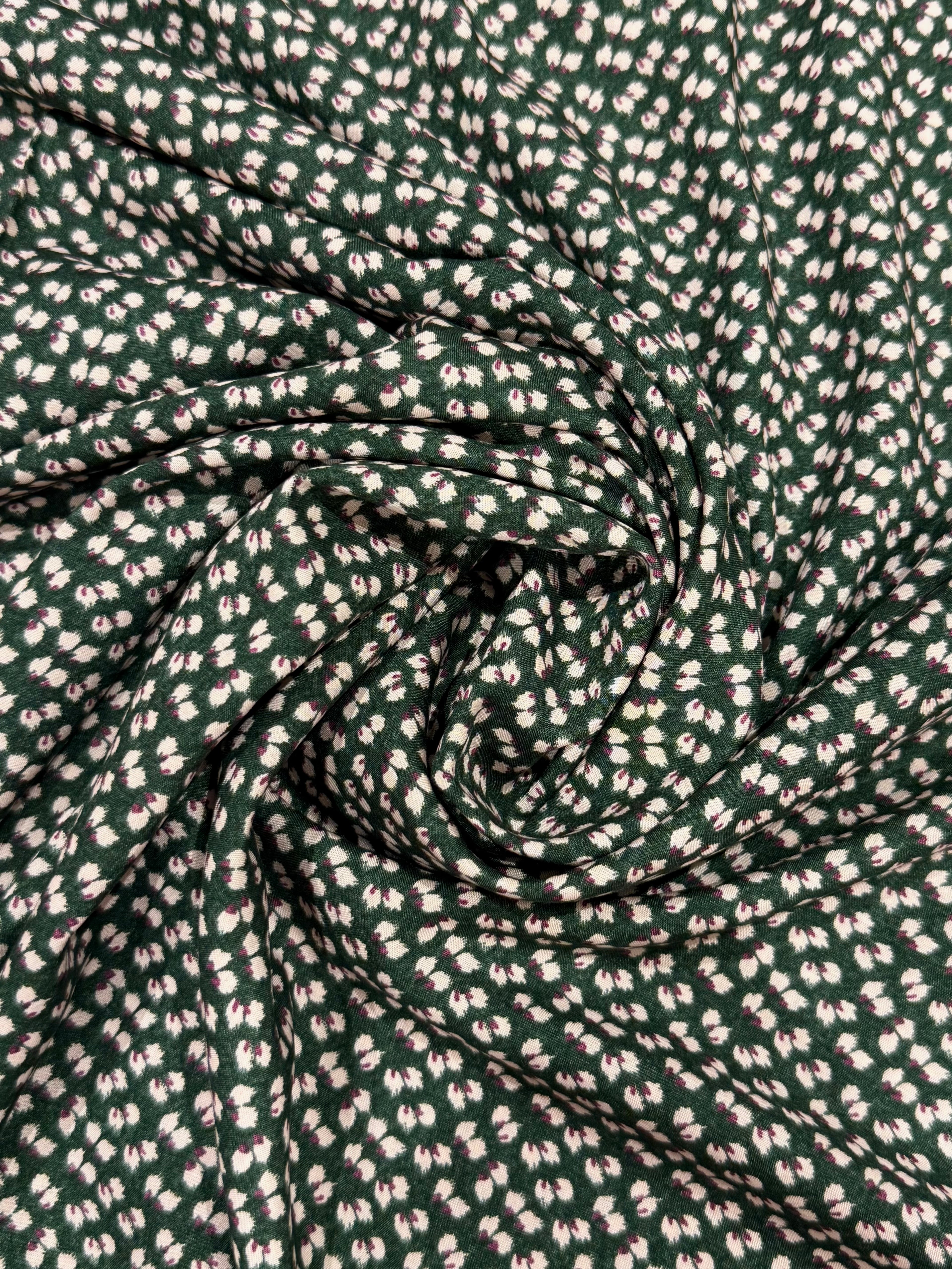 Petals Viscose - Forest Green