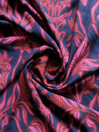 Botanical Navy & Berry Deadstock Viscose