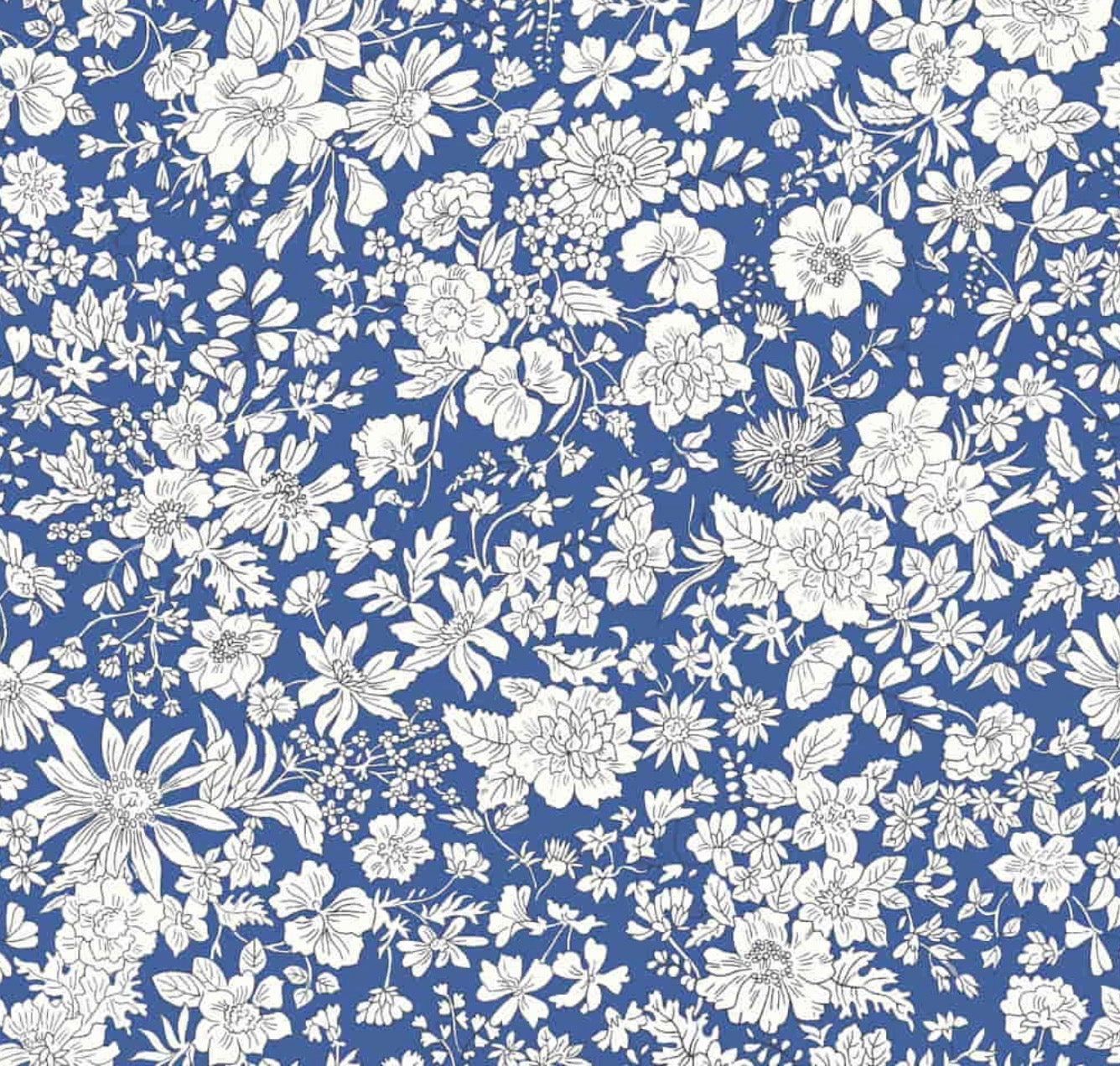 Emily Belle Lasenby Cotton Individual Fat Quarter By Liberty Fabrics - Colbalt (Brights) 016666415 A