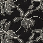 Black Cotton Lawn with Ivory Corded Embroidery