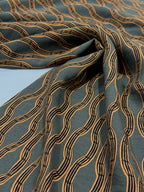 Abstract Trellis Viscose Blend - Forest Green