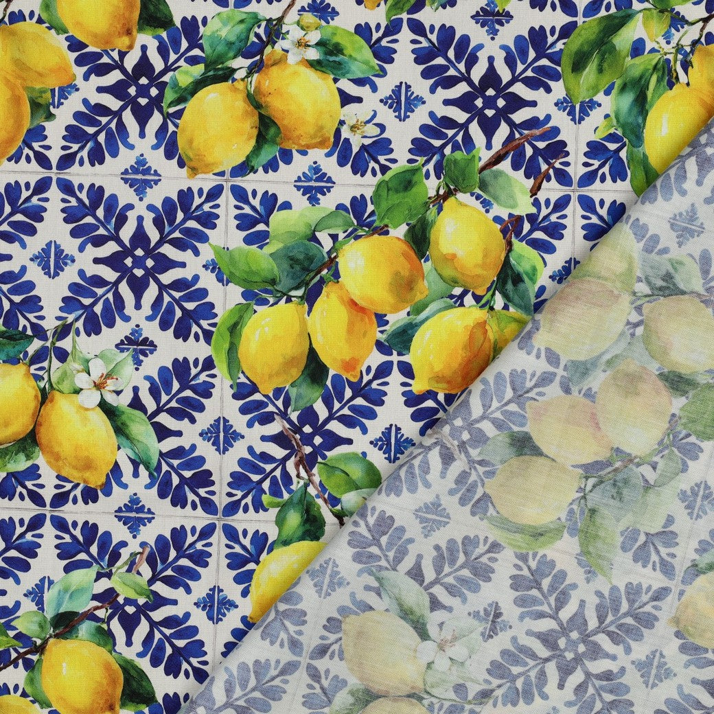 Amalfi Lemons Cotton Viscose Blend