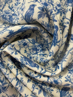 Delft Blue Viscose Linen Blend
