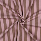 Light Pink And Brown Cotton Yarn Dyed Stripes